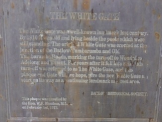 White Gate plaque and information